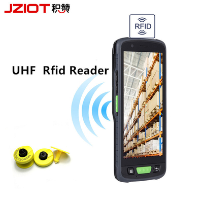 5.5inch PDA JZIOT V9000P Handheld Terminal Device With Android 9.0 RFID NFC 13.56MHZ Multimodal Terminal