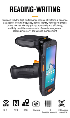 Android 13 Handheld waterproof shockproof rugged RFID UHF LF NFC 2D scanner reader PDA for data collection